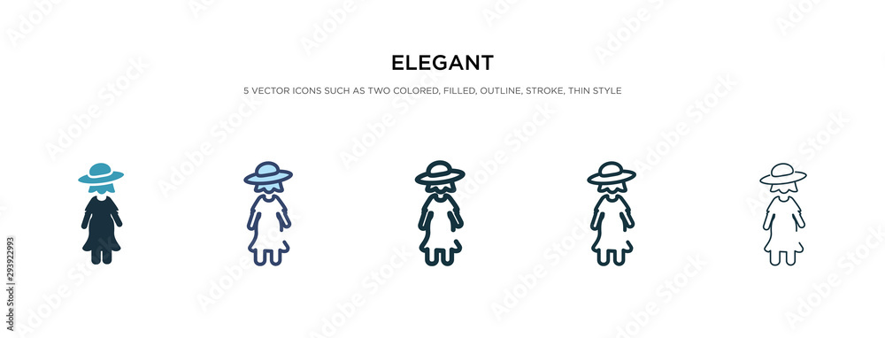 elegant icon in different style vector illustration. two colored and black elegant vector icons designed in filled, outline, line and stroke style can be used for web, mobile, ui elegant icon in different style vector illustration. two colored and black elegant vector icons designed in filled, outline, line and stroke style can be used for web, mobile, ui