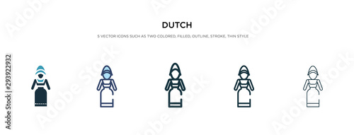 dutch icon in different style vector illustration. two colored and black dutch vector icons designed in filled, outline, line and stroke style can be used for web, mobile, ui
