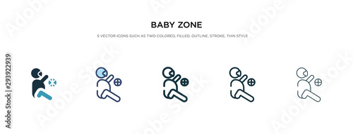 baby zone icon in different style vector illustration. two colored and black baby zone vector icons designed in filled, outline, line and stroke style can be used for web, mobile, ui