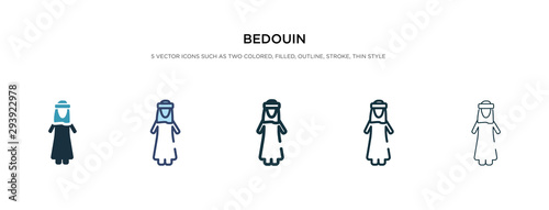 bedouin icon in different style vector illustration. two colored and black bedouin vector icons designed in filled, outline, line and stroke style can be used for web, mobile, ui