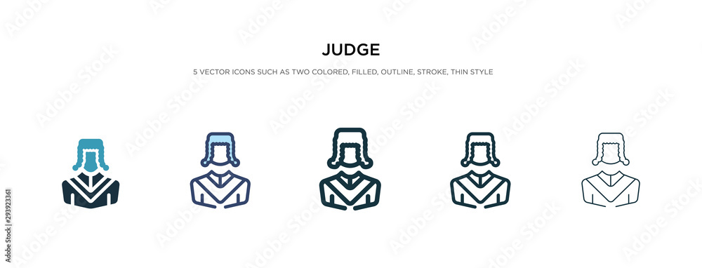 judge icon in different style vector illustration. two colored and black judge vector icons designed in filled, outline, line and stroke style can be used for web, mobile, ui judge icon in different style vector illustration. two colored and black judge vector icons designed in filled, outline, line and stroke style can be used for web, mobile, ui