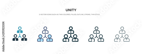 unity icon in different style vector illustration. two colored and black unity vector icons designed in filled, outline, line and stroke style can be used for web, mobile, ui