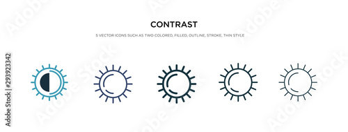 contrast icon in different style vector illustration. two colored and black contrast vector icons designed in filled, outline, line and stroke style can be used for web, mobile, ui