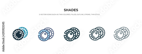 shades icon in different style vector illustration. two colored and black shades vector icons designed in filled, outline, line and stroke style can be used for web, mobile, ui