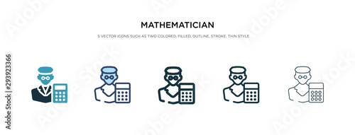 mathematician icon in different style vector illustration. two colored and black mathematician vector icons designed in filled, outline, line and stroke style can be used for web, mobile, ui