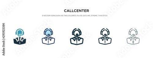 callcenter icon in different style vector illustration. two colored and black callcenter vector icons designed in filled, outline, line and stroke style can be used for web, mobile, ui