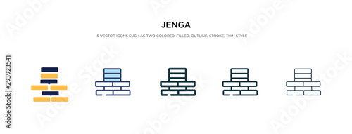 jenga icon in different style vector illustration. two colored and black jenga vector icons designed in filled, outline, line and stroke style can be used for web, mobile, ui