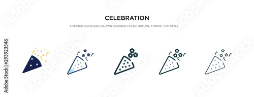 celebration icon in different style vector illustration. two colored and black celebration vector icons designed in filled, outline, line and stroke style can be used for web, mobile, ui