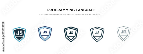 programming language icon in different style vector illustration. two colored and black programming language vector icons designed in filled, outline, line and stroke style can be used for web,