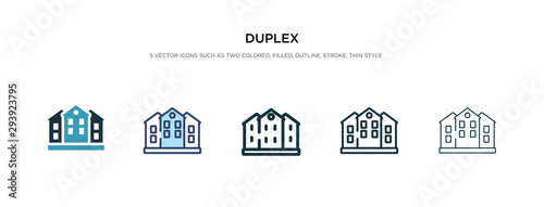 duplex icon in different style vector illustration. two colored and black duplex vector icons designed in filled, outline, line and stroke style can be used for web, mobile, ui