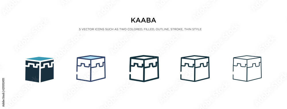 kaaba icon in different style vector illustration. two colored and black kaaba vector icons designed in filled, outline, line and stroke style can be used for web, mobile, ui kaaba icon in different style vector illustration. two colored and black kaaba vector icons designed in filled, outline, line and stroke style can be used for web, mobile, ui