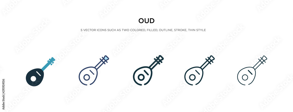 oud icon in different style vector illustration. two colored and black oud vector icons designed in filled, outline, line and stroke style can be used for web, mobile, ui oud icon in different style vector illustration. two colored and black oud vector icons designed in filled, outline, line and stroke style can be used for web, mobile, ui