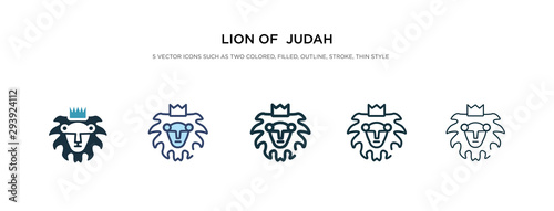lion of judah icon in different style vector illustration. two colored and black lion of judah vector icons designed in filled, outline, line and stroke style can be used for web, mobile, ui