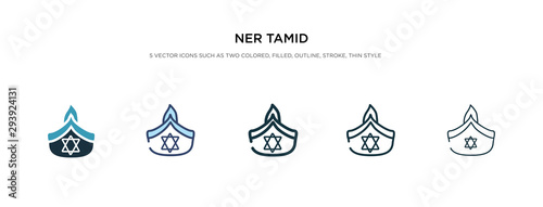 ner tamid icon in different style vector illustration. two colored and black ner tamid vector icons designed in filled, outline, line and stroke style can be used for web, mobile, ui