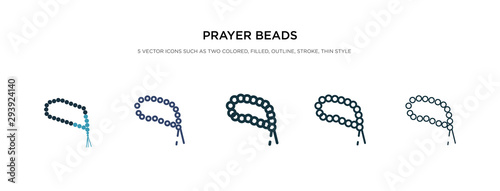 prayer beads icon in different style vector illustration. two colored and black prayer beads vector icons designed in filled, outline, line and stroke style can be used for web, mobile, ui