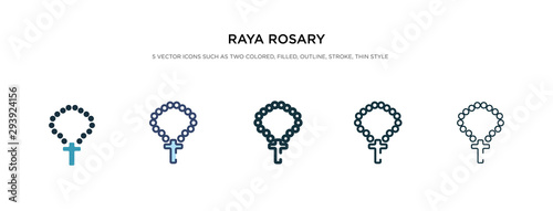 raya rosary icon in different style vector illustration. two colored and black raya rosary vector icons designed in filled, outline, line and stroke style can be used for web, mobile, ui