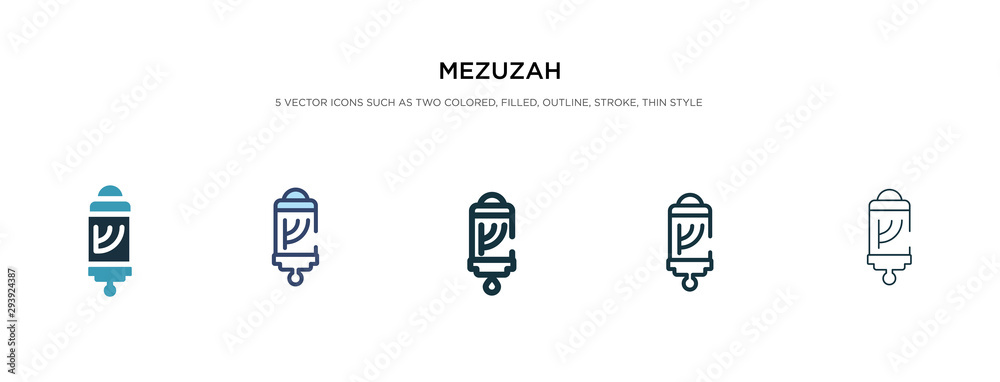 mezuzah icon in different style vector illustration. two colored and black mezuzah vector icons designed in filled, outline, line and stroke style can be used for web, mobile, ui