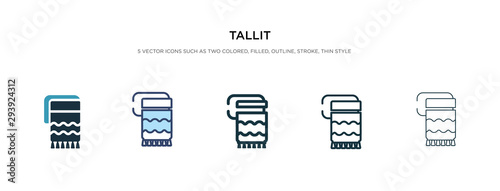 tallit icon in different style vector illustration. two colored and black tallit vector icons designed in filled, outline, line and stroke style can be used for web, mobile, ui