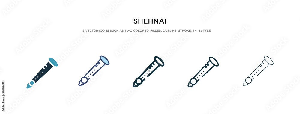 shehnai icon in different style vector illustration. two colored and black shehnai vector icons designed in filled, outline, line and stroke style can be used for web, mobile, ui shehnai icon in different style vector illustration. two colored and black shehnai vector icons designed in filled, outline, line and stroke style can be used for web, mobile, ui