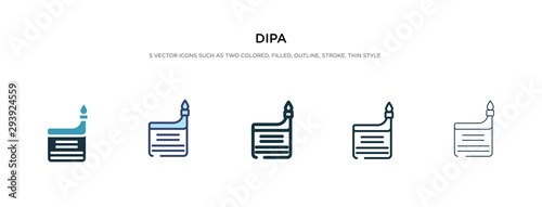 dipa icon in different style vector illustration. two colored and black dipa vector icons designed in filled, outline, line and stroke style can be used for web, mobile, ui photo