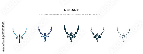 rosary icon in different style vector illustration. two colored and black rosary vector icons designed in filled, outline, line and stroke style can be used for web, mobile, ui