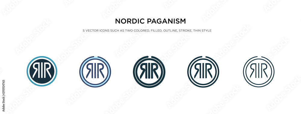 nordic paganism icon in different style vector illustration. two colored and black nordic paganism vector icons designed in filled, outline, line and stroke style can be used for web, mobile, ui nordic paganism icon in different style vector illustration. two colored and black nordic paganism vector icons designed in filled, outline, line and stroke style can be used for web, mobile, ui