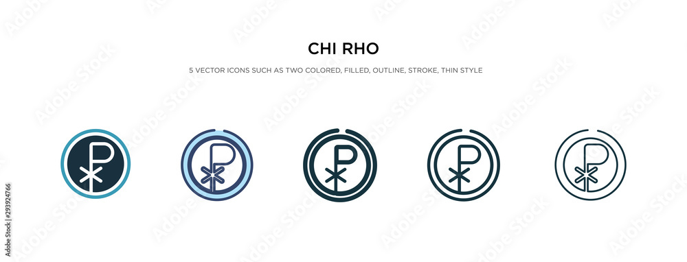 chi rho icon in different style vector illustration. two colored and black chi rho vector icons designed in filled, outline, line and stroke style can be used for web, mobile, ui chi rho icon in different style vector illustration. two colored and black chi rho vector icons designed in filled, outline, line and stroke style can be used for web, mobile, ui