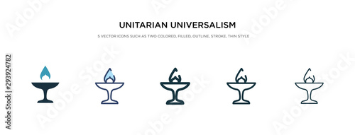 unitarian universalism icon in different style vector illustration. two colored and black unitarian universalism vector icons designed in filled, outline, line and stroke style can be used for web, photo