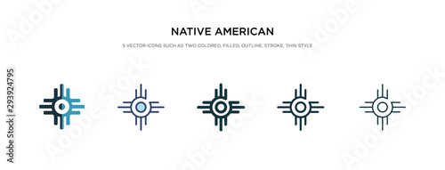 native american sun icon in different style vector illustration. two colored and black native american sun vector icons designed in filled, outline, line and stroke style can be used for web,