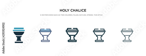 holy chalice icon in different style vector illustration. two colored and black holy chalice vector icons designed in filled, outline, line and stroke style can be used for web, mobile, ui