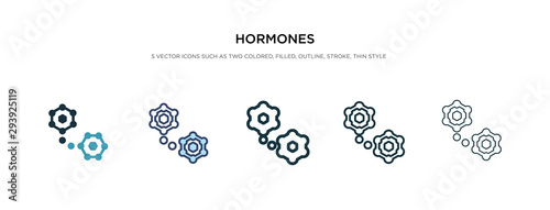 hormones icon in different style vector illustration. two colored and black hormones vector icons designed in filled, outline, line and stroke style can be used for web, mobile, ui