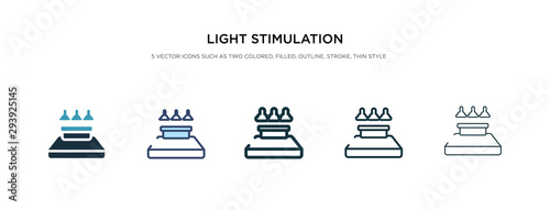 light stimulation icon in different style vector illustration. two colored and black light stimulation vector icons designed in filled, outline, line and stroke style can be used for web, mobile, ui