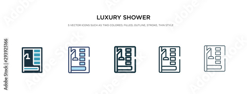 luxury shower icon in different style vector illustration. two colored and black luxury shower vector icons designed in filled, outline, line and stroke style can be used for web, mobile, ui