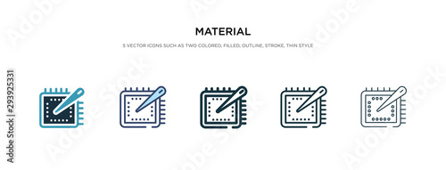 material icon in different style vector illustration. two colored and black material vector icons designed in filled, outline, line and stroke style can be used for web, mobile, ui