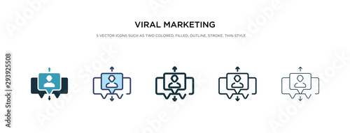 viral marketing icon in different style vector illustration. two colored and black viral marketing vector icons designed in filled, outline, line and stroke style can be used for web, mobile, ui