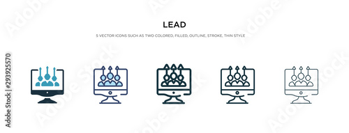 lead icon in different style vector illustration. two colored and black lead vector icons designed in filled, outline, line and stroke style can be used for web, mobile, ui