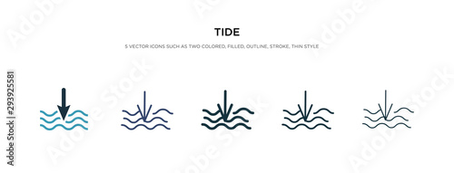 tide icon in different style vector illustration. two colored and black tide vector icons designed in filled, outline, line and stroke style can be used for web, mobile, ui