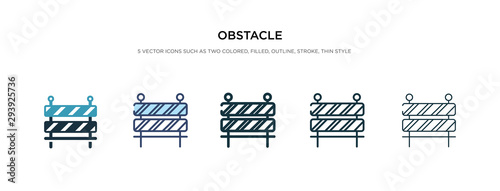 obstacle icon in different style vector illustration. two colored and black obstacle vector icons designed in filled, outline, line and stroke style can be used for web, mobile, ui photo