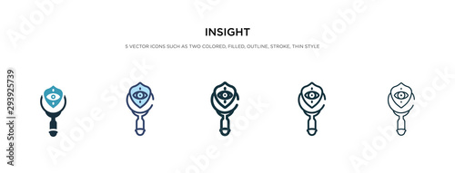 insight icon in different style vector illustration. two colored and black insight vector icons designed in filled, outline, line and stroke style can be used for web, mobile, ui