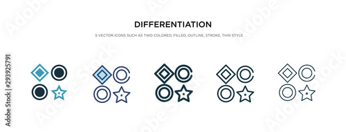 differentiation icon in different style vector illustration. two colored and black differentiation vector icons designed in filled, outline, line and stroke style can be used for web, mobile, ui
