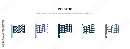 pit stop icon in different style vector illustration. two colored and black pit stop vector icons designed in filled, outline, line and stroke style can be used for web, mobile, ui