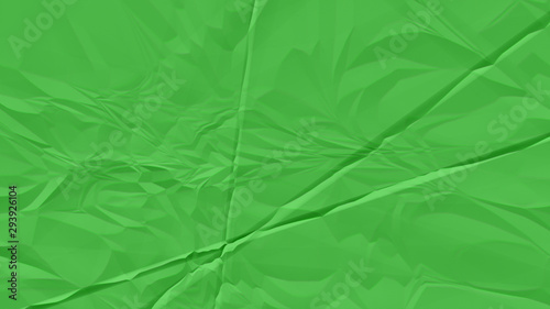 crumpled green paper background close up