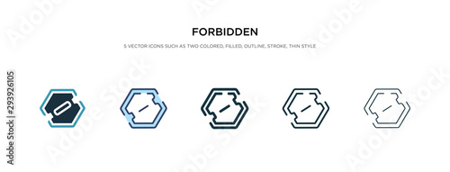 forbidden icon in different style vector illustration. two colored and black forbidden vector icons designed in filled, outline, line and stroke style can be used for web, mobile, ui