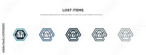 lost items icon in different style vector illustration. two colored and black lost items vector icons designed in filled, outline, line and stroke style can be used for web, mobile, ui