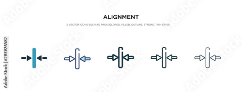 alignment icon in different style vector illustration. two colored and black alignment vector icons designed in filled, outline, line and stroke style can be used for web, mobile, ui