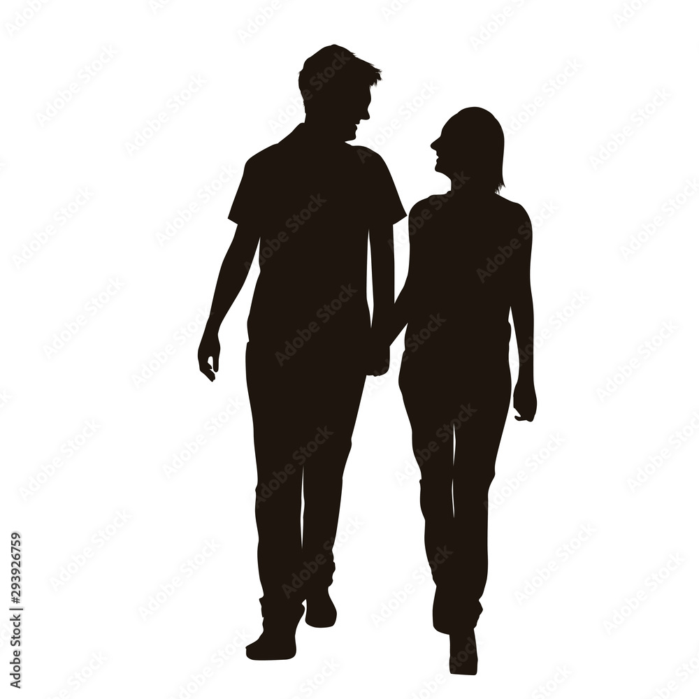 People Walking Silhouette