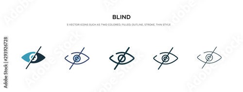 Tablou canvas blind icon in different style vector illustration