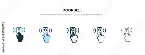 Fotografija doorbell icon in different style vector illustration