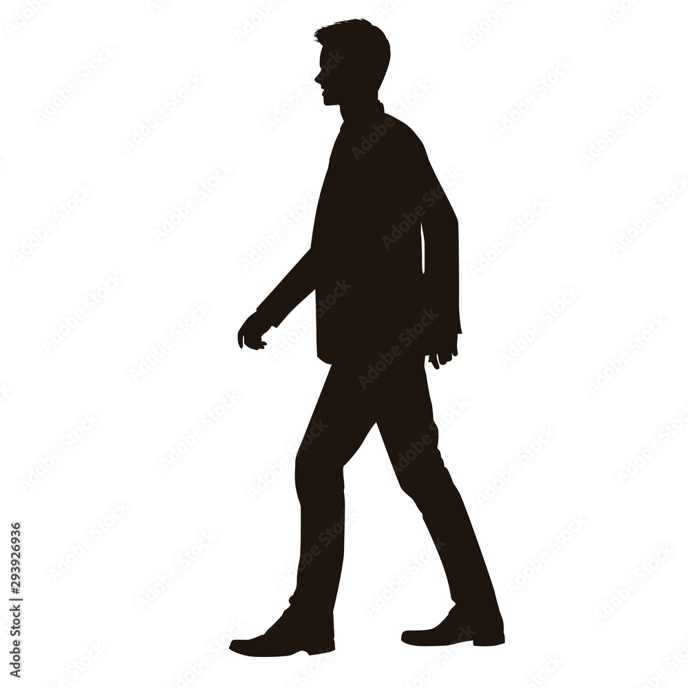 Fototapeta premium People Walking Silhouette