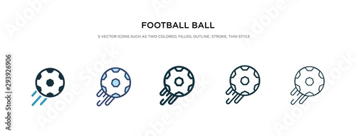 football ball icon in different style vector illustration. two colored and black football ball vector icons designed in filled, outline, line and stroke style can be used for web, mobile, ui
